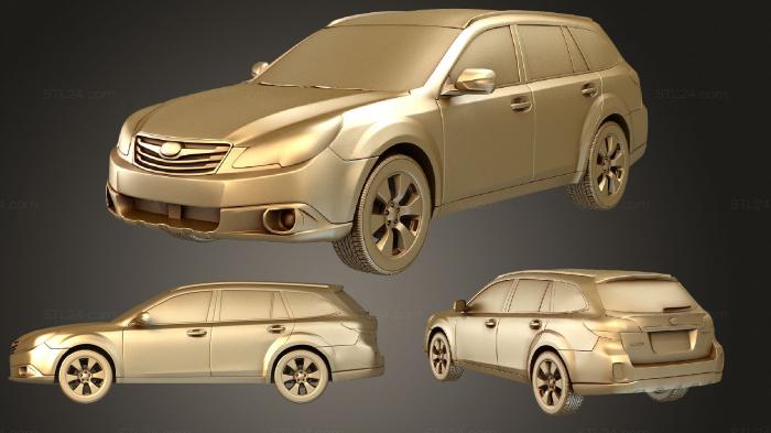 Автомобили и транспорт (Subaru Outback 2010, CARS_3501) 3D модель для ЧПУ станка